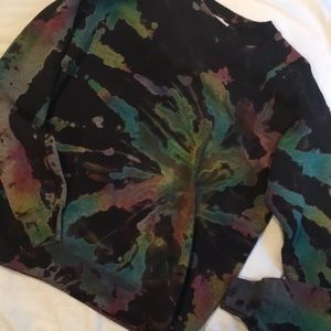 Hanes reverse tie dye Crewneck sweatshirt